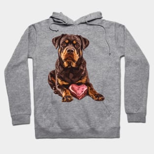 Valentine Rottweiler Shaped Chocolate Hoodie